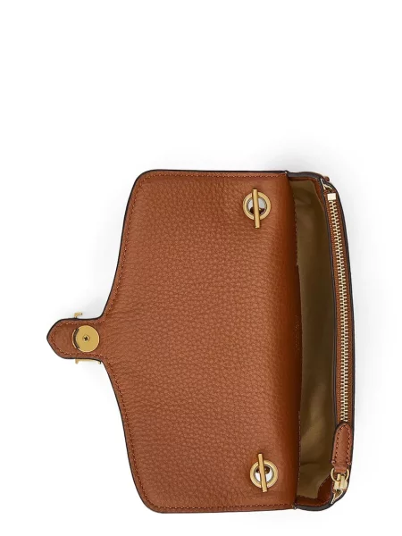 Кожаный кошелек Lauren Ralph Lauren коричневый