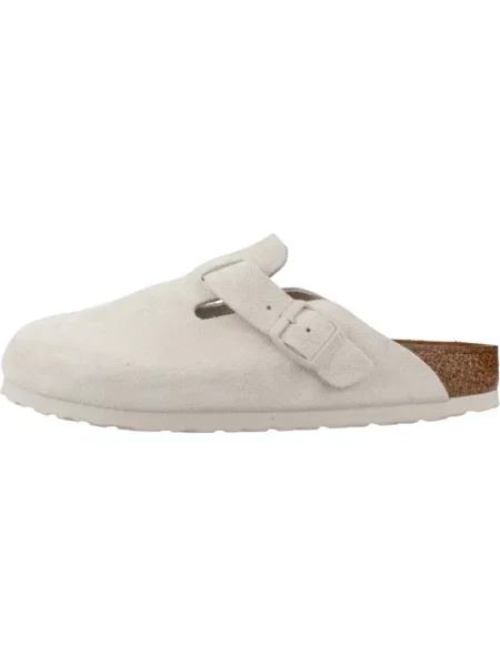 Klapki Birkenstock zamszowe białe