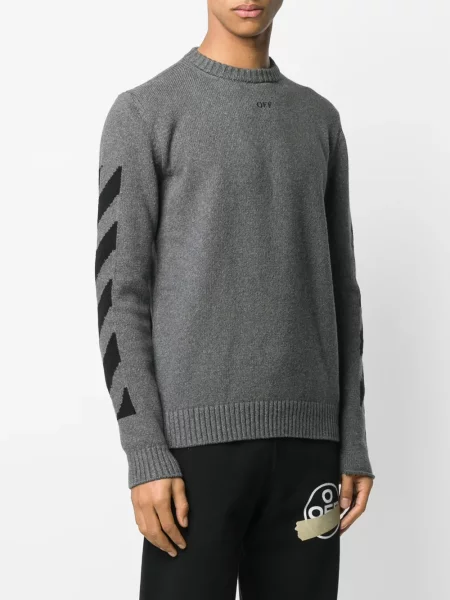 Pulover Off-white tricotate alb