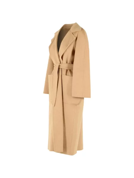 Cu centură palton Max Mara maro