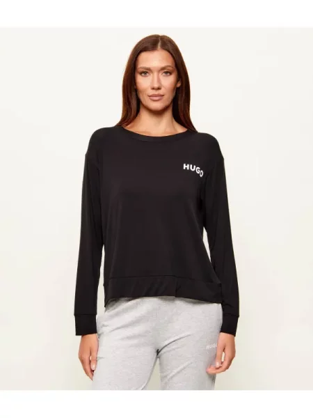 Pijama top Hugo Bodywear negru