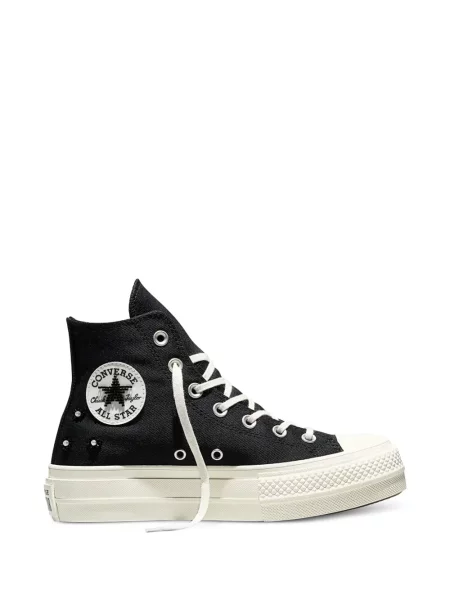 Sneakerși Converse Chuck Taylor All Star cu platformă cu mărgele din piele negru