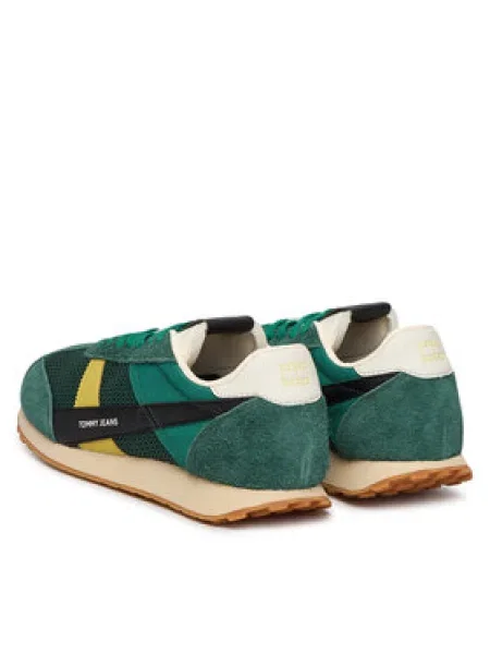 Sportcipők Tommy Jeans Retro Runner Archive Open Mesh zöld