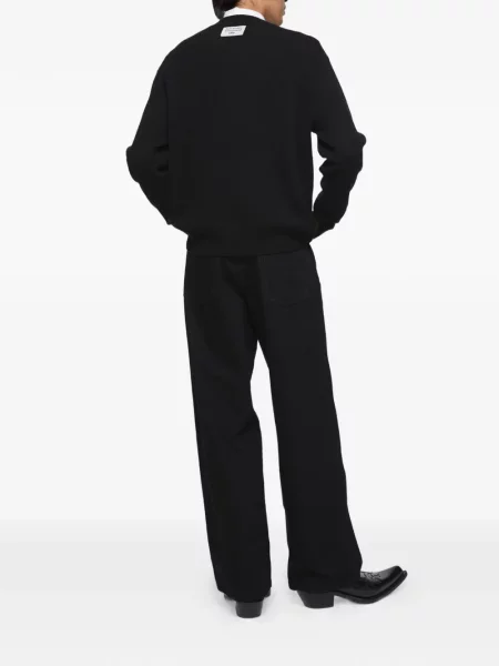 Pulover Acne Studios cu decolteu rotund negru