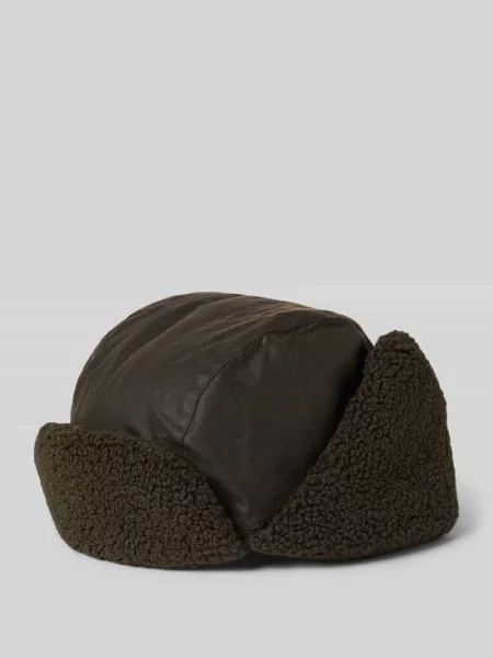 Czapka z nauszniki Czapka model MORAR WAX TRAPPER' Barbour oliwkowa