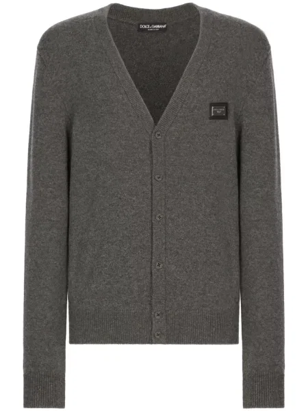 Kardigan Dolce And Gabbana wełniany szary