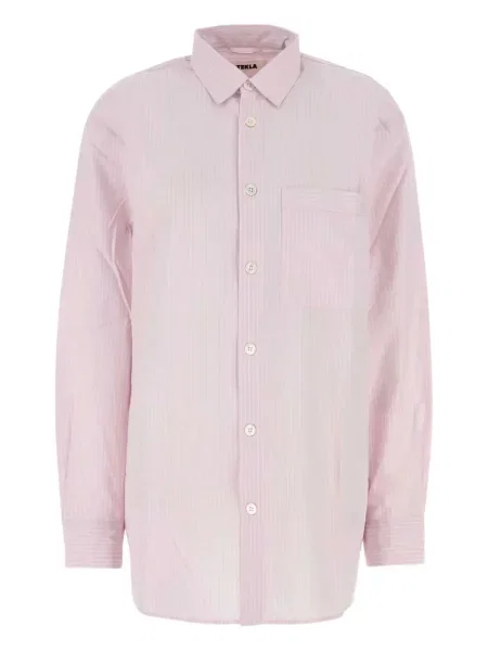 Pruhovaná poplínová košile Tekla růžová