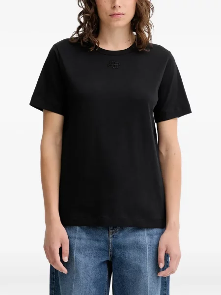 Tricou Munthe cu broderie negru