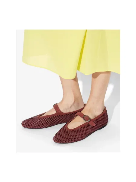 Kurt Geiger London baleriny skórzane Mayfair Ballet Flat Wine czerwone