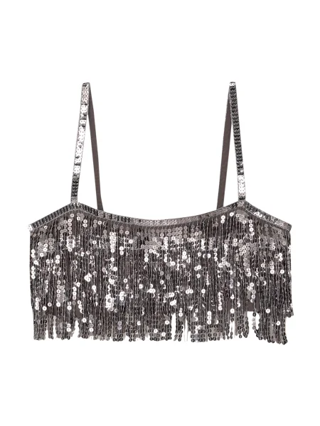 Pull&Bear Top / argintiu gri