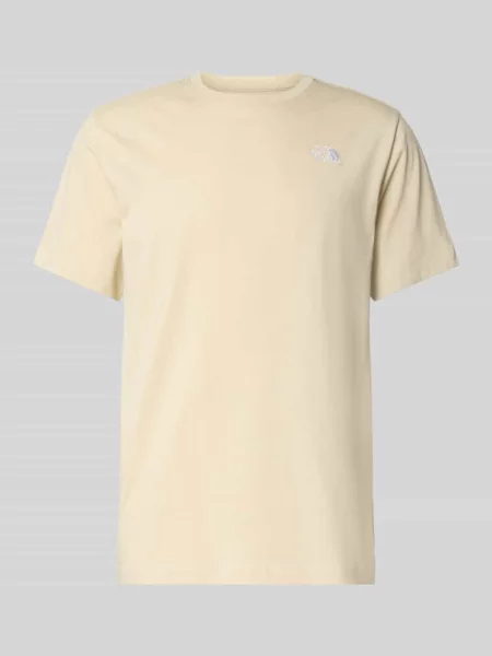 T-shirt o kroju regular fit z mieszanki bawełny model ‘EVOLUTION’ The North Face beżowa