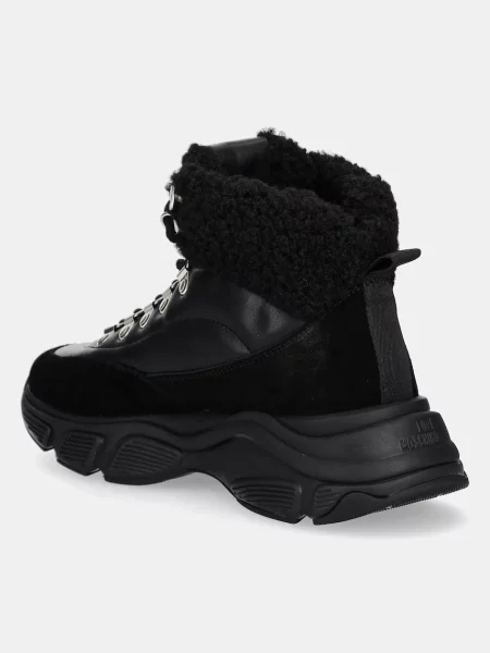 Love Moschino botine cu plat negru