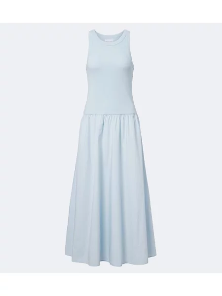 Rochie midi Velvet de catifea albastru
