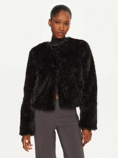 Palton de blană Rinascimento negru
