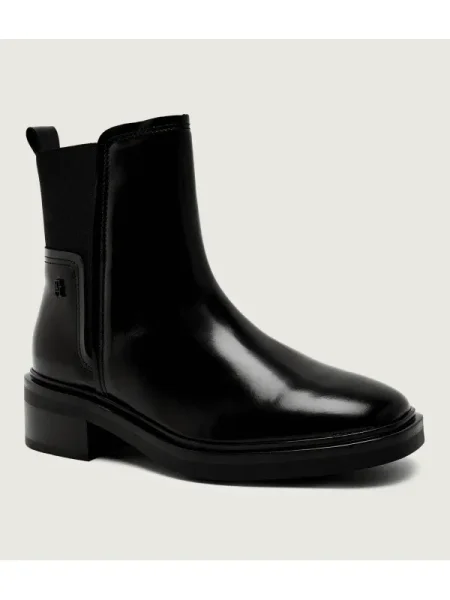 Minimalist cizme Tommy Hilfiger din piele negru