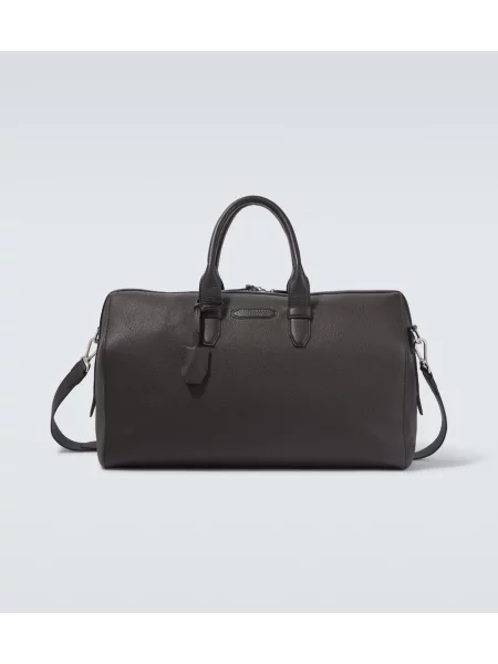 Geantă Brioni din piele maro