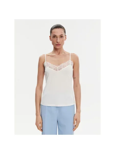 Morgan Топ Écru Regular Fit