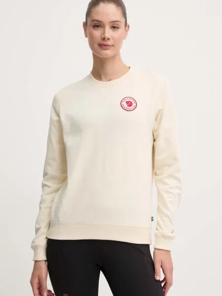 Кофта Fjallraven Logo з аплікацією бежевий