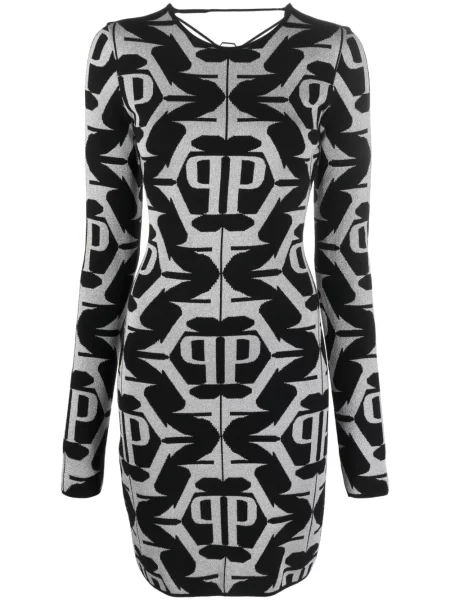 Rochie Philipp Plein din jacard negru