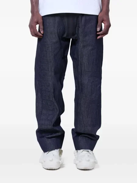 Blugi Walter Van Beirendonck cu imagine albastru