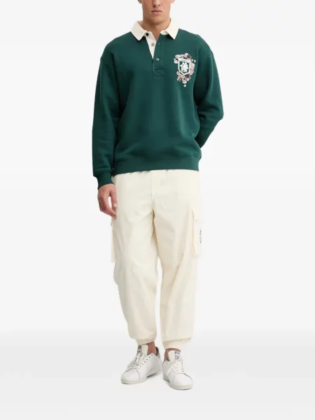 Polo Ea7 Emporio Armani cu model floral cu imagine verde