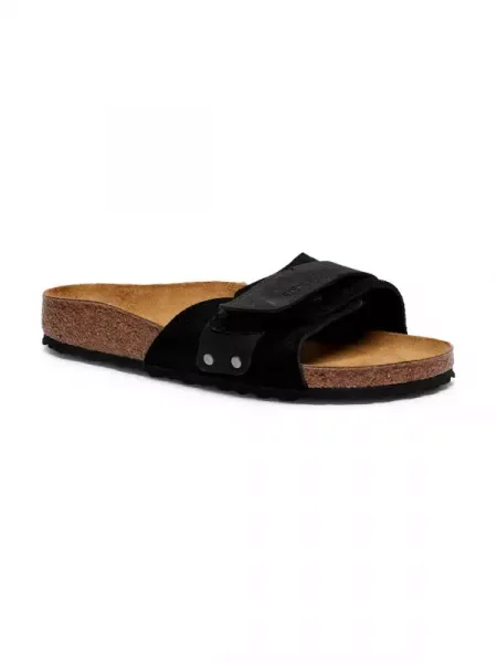 Birkenstock Bőr papucs Oita fekete