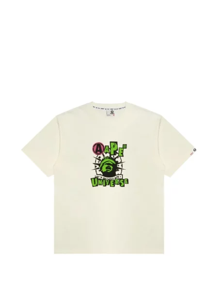Tricou Aape By A Bathing Ape cu imagine alb