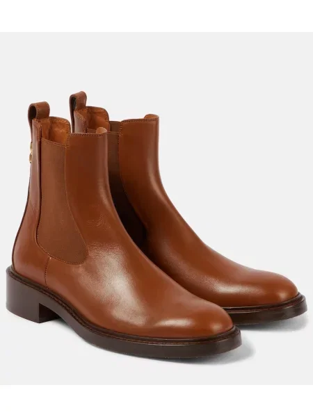 Botine chelsea Chloé din piele maro