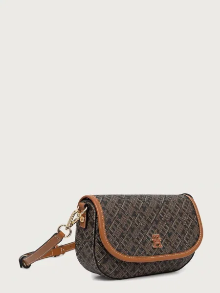 Tommy Hilfiger geantă crossbody pentru femei cu imitație de piele negru