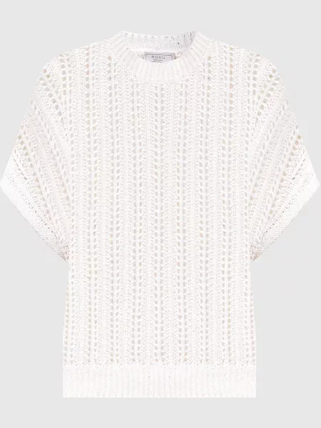 Ажурний жилет з паєтками Peserico білий