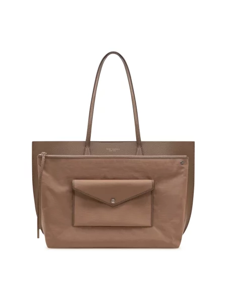 Shopperka Tory Burch brązowa