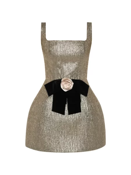 Sukienka mini Anouki z naszywkami różowa