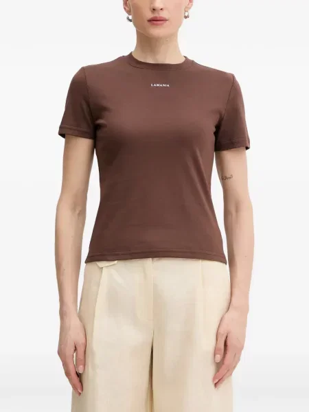 Tricou La Mania cu imagine maro