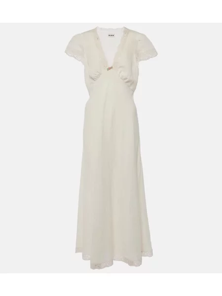 Rochie midi Rixo din dantelă până la genunchi de costum alb