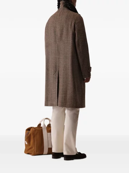 Παλτό Fortela tweed καφέ