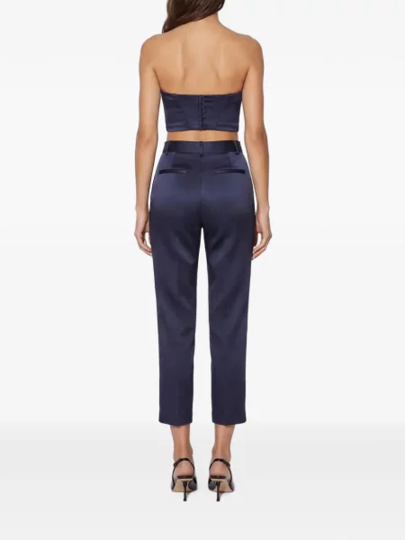 Top Elisabetta Franchi din satin albastru