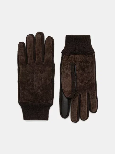 Замшевые перчатки Medicine коричневые