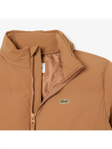 Lacoste Kurtka Z Kapturem Relaxed Fit Ciemnobrązowa brązowy
