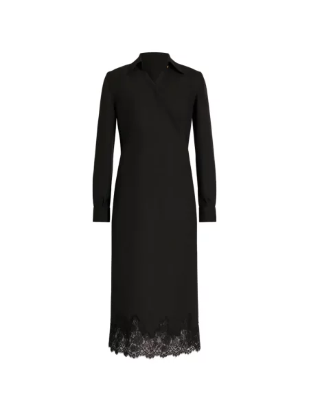 Rochie midi Alberta Ferretti din dantelă plic negru