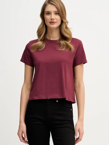 Тениска Sisley винено червено