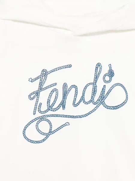 Bluza z kapturem dziecięca Fendi biała