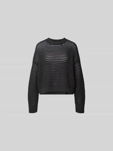Sweter o kroju relaxed fit z ażurowym wzorem Juvia