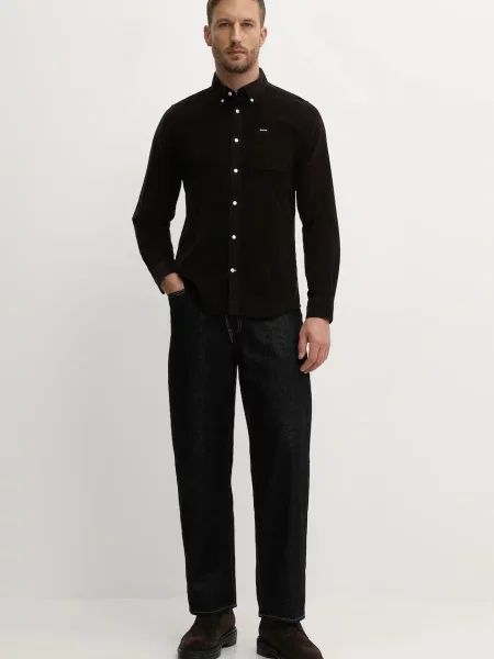 Сорочка Barbour RAMSEY regular комір button-down чорний