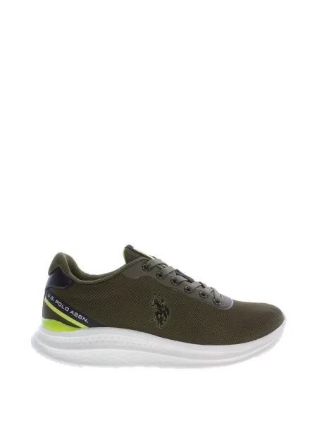 Sneakerși U.s. Polo Assn. cu șireturi din dantelă cu autograf verde