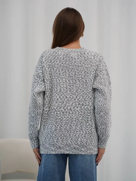 Светр ISSA Plus темно-сірий кашемір сірий