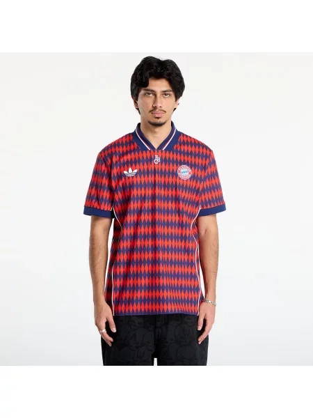 Tricou adidas FC Bayern Munich LFSTLR Jersey Red/ Dark Blue M alb