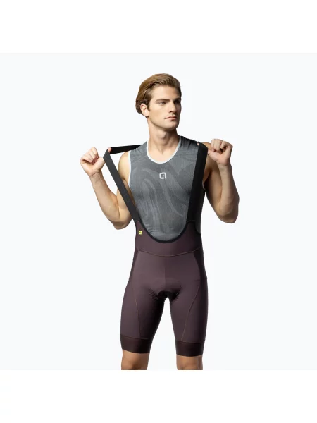 Cyklistické šortky Alé Magic Colour Bibshorts brownie hnědé