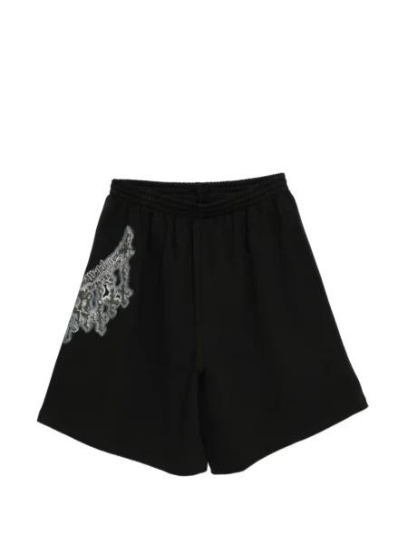 Pantaloni scurți We11done cu imagine negru