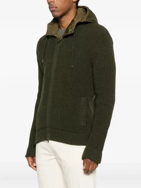 Cardigan Herno cu glugă verde