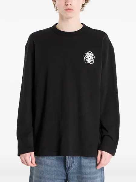 Tricou Kenzo cu model floral lung negru